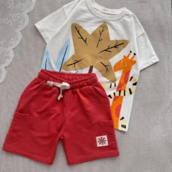 Conjunto verão girafa