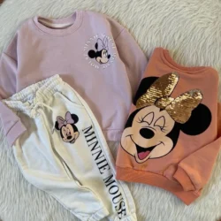 Conjunto moletom Minnie glitter