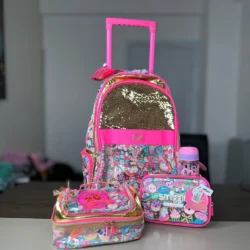 Kit mochila escolar 4 peças