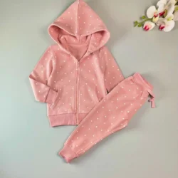 Conjunto moletom bolinha