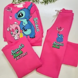 Conjunto Moletom Stitch Pink