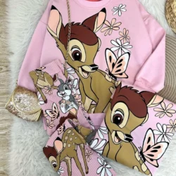 Conjunto Moletom Bambi Rosa