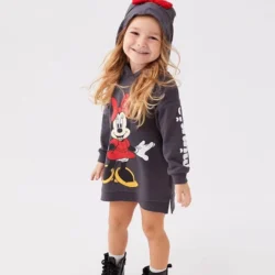 Vestido Moletom Minnie