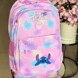 Mochila infantil Stitch Aquarela