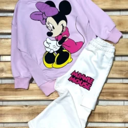 Conjunto Moletom Minnie Lilás