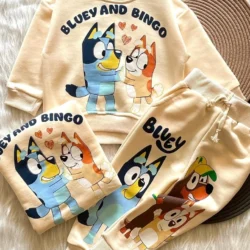 Conjunto Moletom Bluey e Bingo