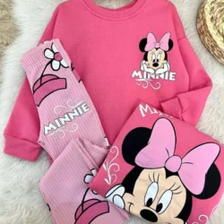 Conjunto Moletom Minnie Rosa Love