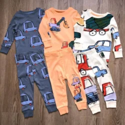 Kit 3 Pijamas Manga Longa Carros