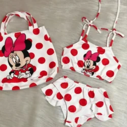 Kit com bolsinha Minnie