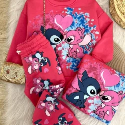 Conjunto Stitch Rosa