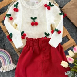 Conjunto Tricot Cereja