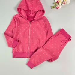 Conjunto moletom bolinhas