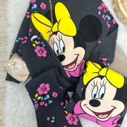 Conjunto moletom Minnie Girassol