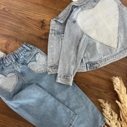 Conjunto Jeans Coração