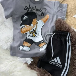 Conjunto verão adidas urso