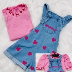 Conjunto de Jardineira Minnie