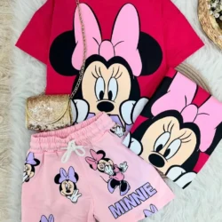 Conjunto Verão Minnie Rosa