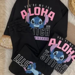 Conjunto Moletom Stitch Black