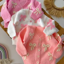 Casaquinho tricot laço