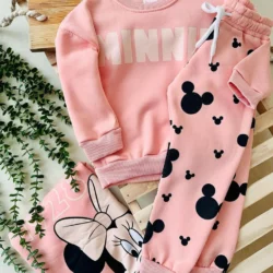 Conjunto moletom Mickey rosinha
