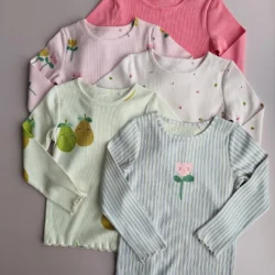 Kit 5 Blusas Manga Longa