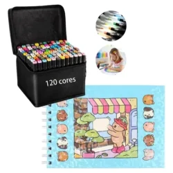 Livro Bob Gude + kit 120 Canetinhas
