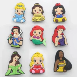 Kit Com 9 Jibbitz Princesas