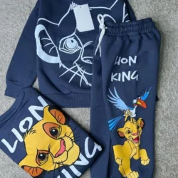 Conjunto Moletom Rei Leão Azul