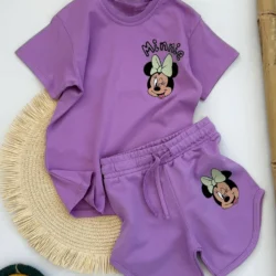 Conjunto Verão Minnie Lilás