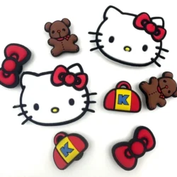 Kit com 8 Jibbitz da Hello Kitty