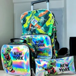 Kit mochila escolar 3 peças new york