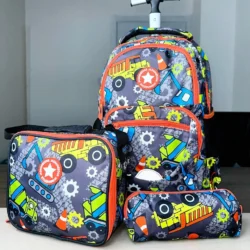 Kit mochila escolar 3 peças