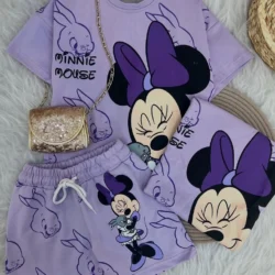 Conjunto Verão Minnie Lilás