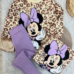 Conjunto inverno Minnie onça