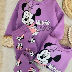 Conjunto Moletom Minnie Lilás