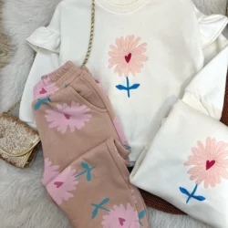 Conjunto Moletom Flor
