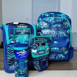 Kit mochila escolar 4 peça trator