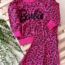 Conjunto Moletom Barbie Pink
