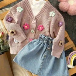 Conjunto Tricot Flor