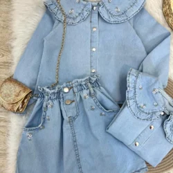 Conjunto Jeans Flor
