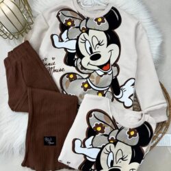 Conjunto De Inverno Minnie Marrom